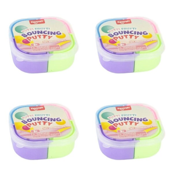 4x Pocket Money Fun 70g Tutti Frutti Bounce Putty Kids Interactive Play Toy 3y+