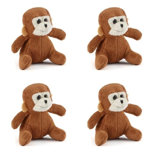 4x Living Nature Jungle Mini Buddies 10cm Animal Stuffed Plush Kids Toy 0+ Asst