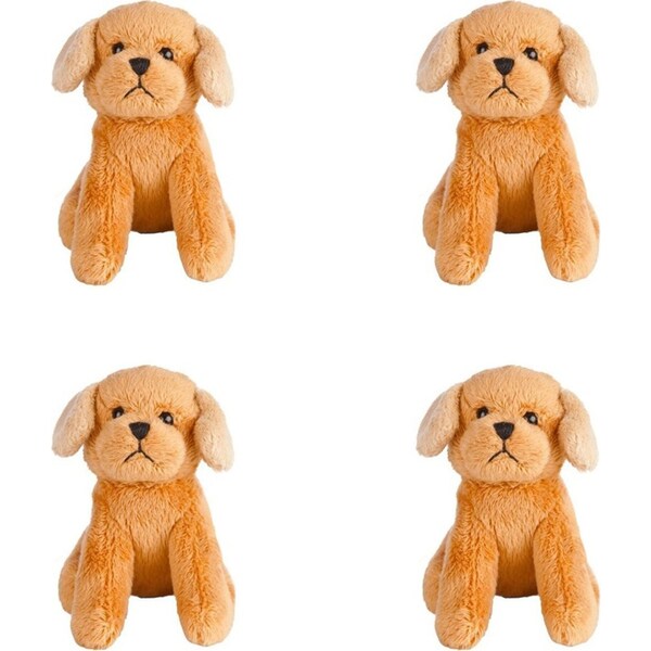 4x Living Nature Mini Buddies 10cm Puppy Animal Plush Kids/Children Toy Asst 0+