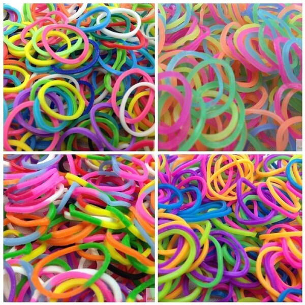 1200 LOOM BANDS Rubber Refill Kit DIY Magical Bracelet 48 S Clips 4 Hooks Bandz Mystery Pack