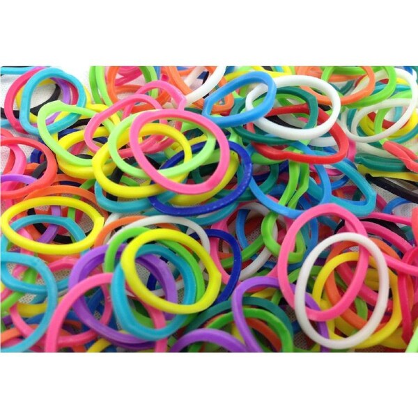 1200 LOOM BANDS Rubber Refill Kit DIY Magical Bracelet 48 S Clips 4 Hooks Bandz Rainbow