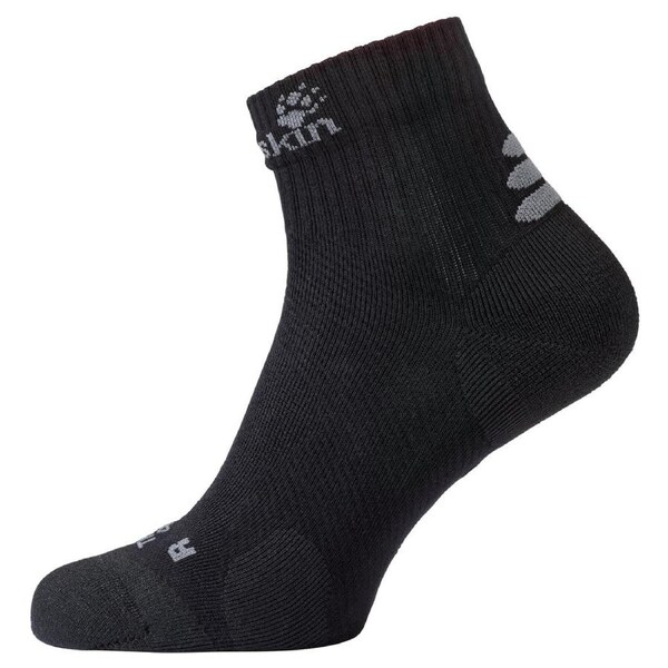 Jack Wolfskin Travel Organic Cotton Mid Cut Hiking Trekking Outdoor Ankle Black / 35-37