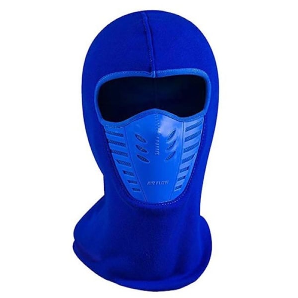 Thermal Fleece Balaclava Windproof Breathable Ski Face Mask Hood Warm Weather Royal Blue
