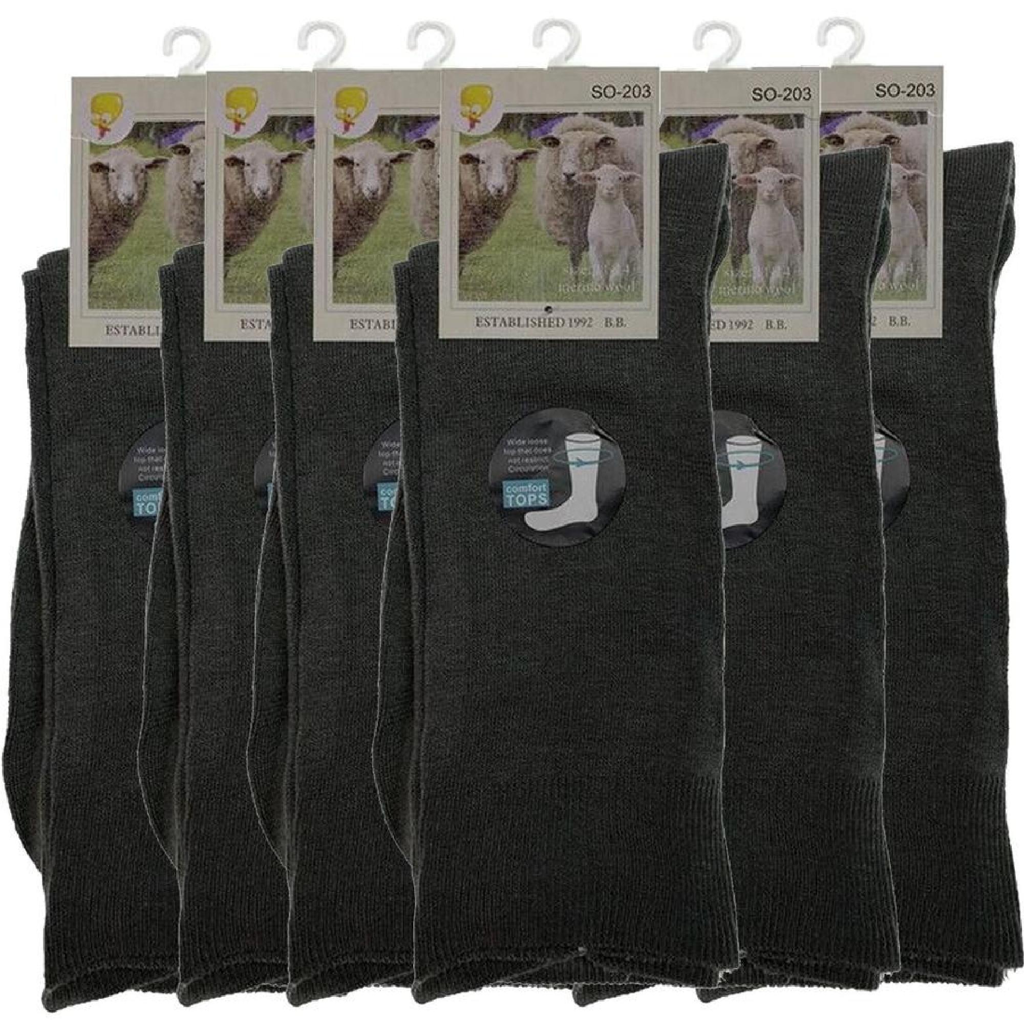 Davido Men's Crew Socks 6-Pack - 100% Cotton, Made In Italy, Sizes 10-13, White