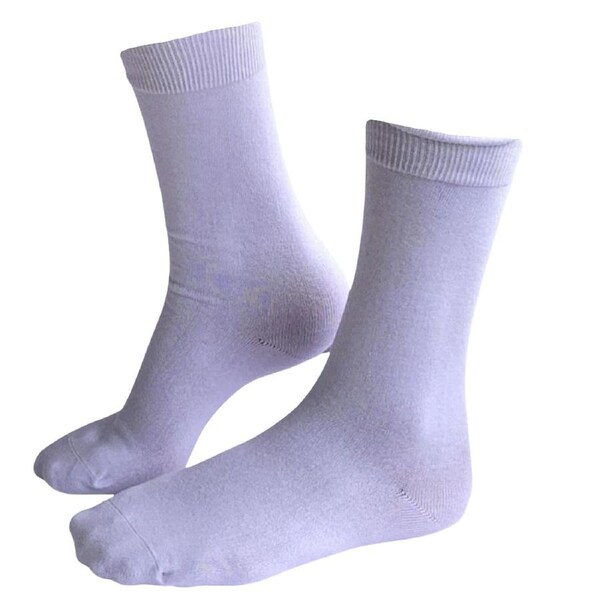 1 Pair Premium Bamboo Loose Top Socks Diabetic Diabetes Circulation Eco Sox White / 7-11