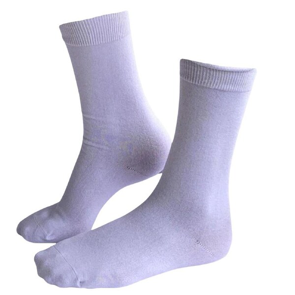 1 Pair Premium Bamboo Loose Top Socks Diabetic Diabetes Circulation Eco Sox White / 11-14