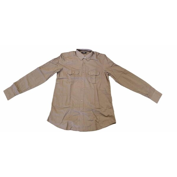 Mens Plain Slim 100% Cotton Long Sleeve Shirt Button Up Stylish Business Casual Anthracite / M