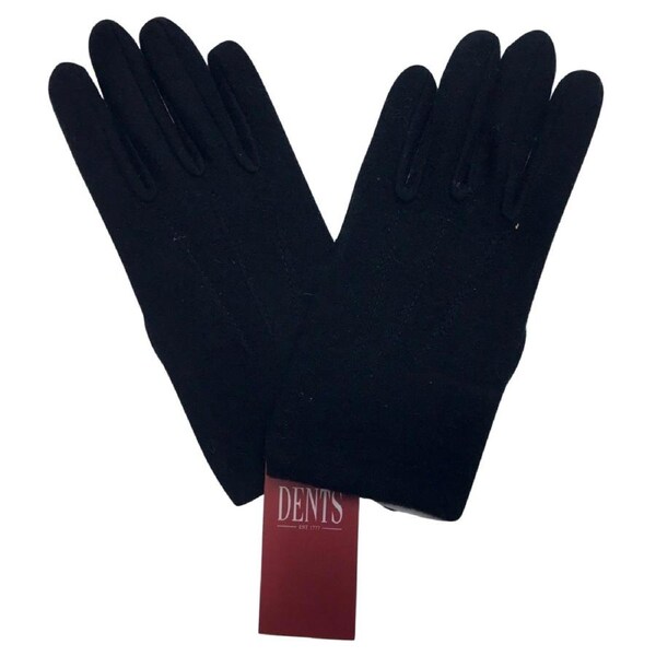 DENTS Ladies Womens Fleece Knit Gloves MYLF9071 Black / One Size