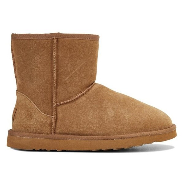 GROSBY Jackaroo Mens UGG Boots Genuine Sheepskin Suede Leather Short Classic Chestnut / 7