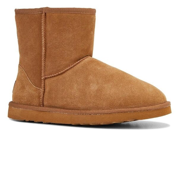 GROSBY Jackaroo Mens UGG Boots Genuine Sheepskin Suede Leather Short Classic Chestnut / 11