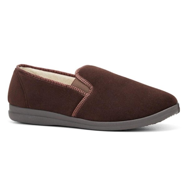 GROSBY Percy Mens Slippers Shoes Indoor Outdoor Casual Slipper Moccasins Chocolate / 11