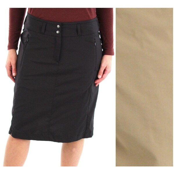 ExOfficio Outlier Skirt Meander Bend Travel Casual Outback Soft 2062-5124 Light Khaki / 4