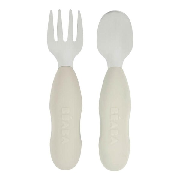 Beaba Stainless Steel Pre-Cutlery - Velvet Grey