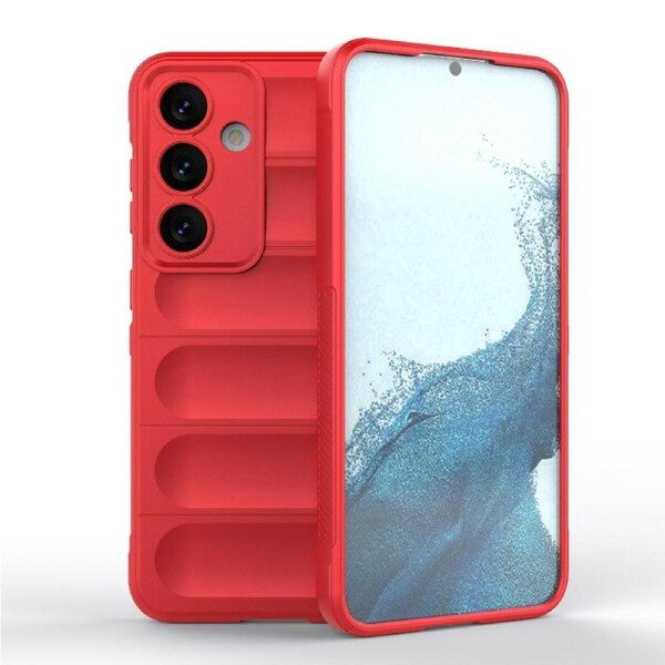 For Samsung Galaxy S24 Case, Wavy Shield, Grippy Shielding Cover, Red