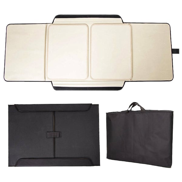 Portable Jigsaw Puzzle Board Table Mat Puzzle Caddy Organizer Premium Puzzle Carrier for Travel and Storage with 2 Sorting Trays Non-Slip Surface 80x55cm