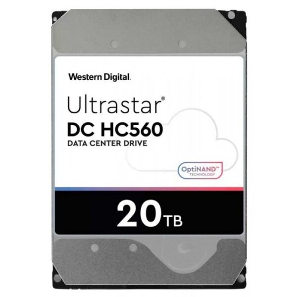 Western Digital WD Ultrastar DC HC560 20TB 3.5' SATA 7200 RPM Cache 512MB 5-year limited warranty WUH722020BLE6L4 0F38785 (Base SE)