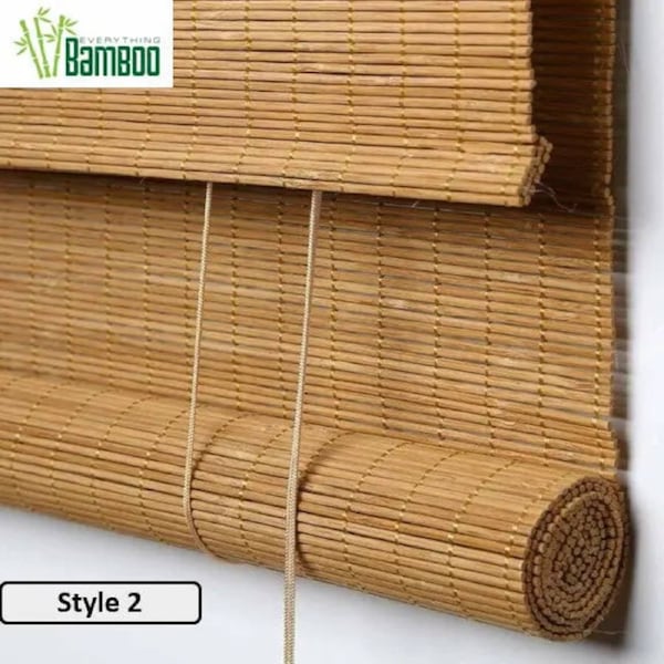 Bamboo Blind Screen Blind Rolling Curtain Panel Privacy Custom Size BCB01 Style 2