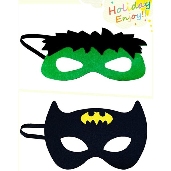 Felt Costume Party Cosplay Dress-up Superhero Mask Batman Halloween Kids Christmas Xmas Masquerade Decorations Toddler Baby Eyemask Boys Girls