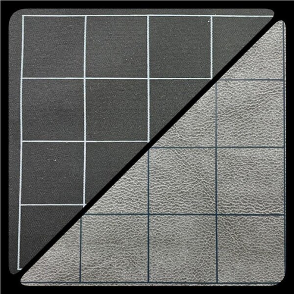 CHX 96480 Reversible Battlemat 1 Squares Black-Grey (23 1/2 x 26)