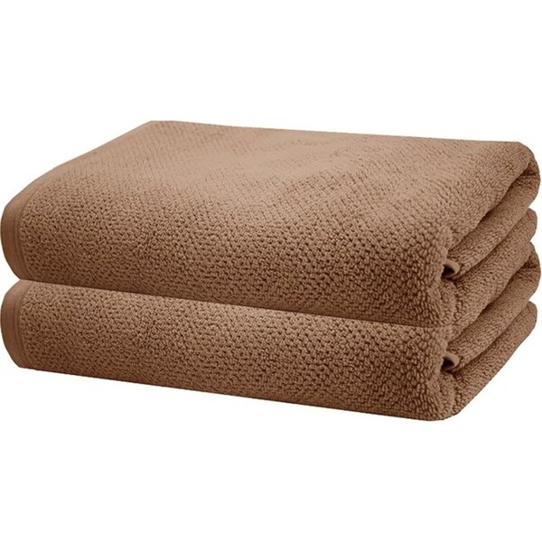 2pc Bambury Ultra soft Angove Bath Towel 70x140cm Woodrose Cotton Woven