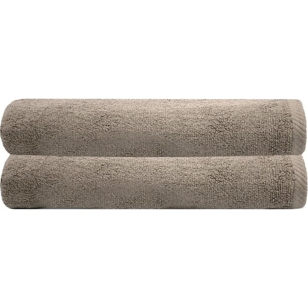 2pc Bambury Ultra soft Chateau Bath Towel 68x137cm Latte Cotton Woven Home Decor