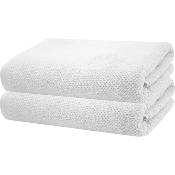 2pc Bambury Ultra soft Angove Bath Towel 70x140cm White Cotton Woven Home Decor