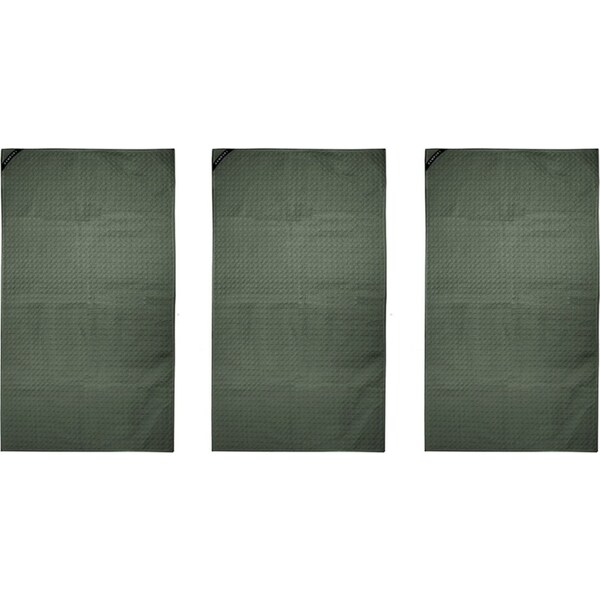 3x Bambury Matrix Workout Microfibre Gym Towel Small Moss 40 x 70cm Knitted
