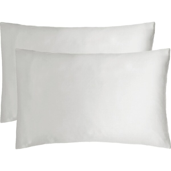 Bambury Home Living Decorative Bamboo Satin Pillowcases Silver 48 x 73cm