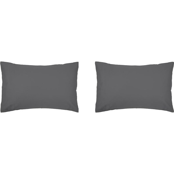 2x Bambury Home Living Decorative Std Chateau Pillowcase Pewter 48 x 73cm