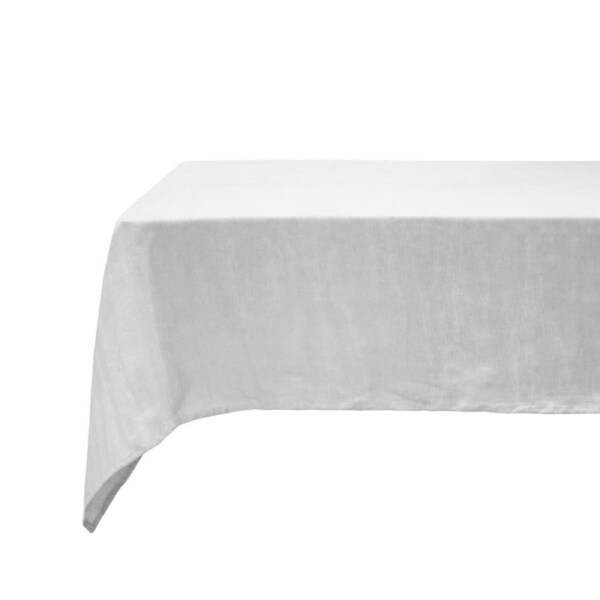 Bambury Tableware/Dinnerware Linen Tablecloth 150x275cm Silver Home Decor