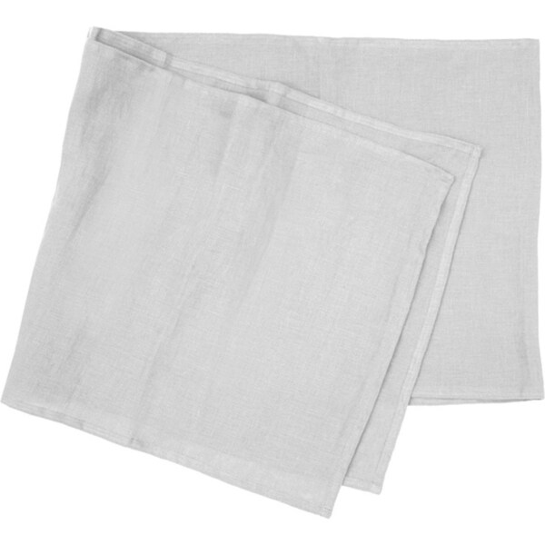 Bambury Tableware/Dinnerware Linen Table Runner 35x180cm Silver Home Decor