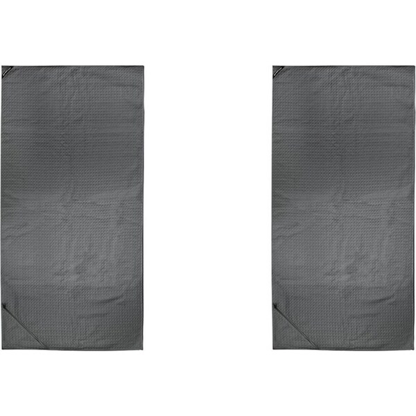 2x Bambury Matrix Workout Microfibre Gym Towel Large Charcoal 60 x 120cm Knitted