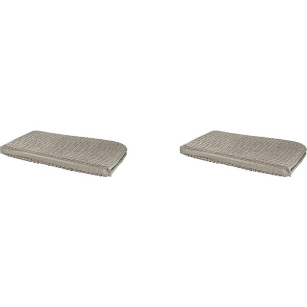 2x Bambury Kitchen Organisation Microfibre Deluxe Dish Drying Mat Grey Knitted