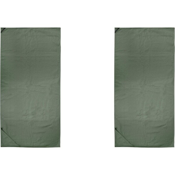 2x Bambury Matrix Workout Microfibre Gym Towel Large Moss 60 x 120cm Knitted