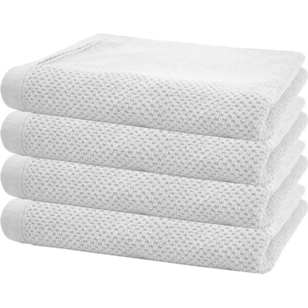 4pc Bambury Home Living soft Angove Hand Towel 40x70cm White 40 x 70cm