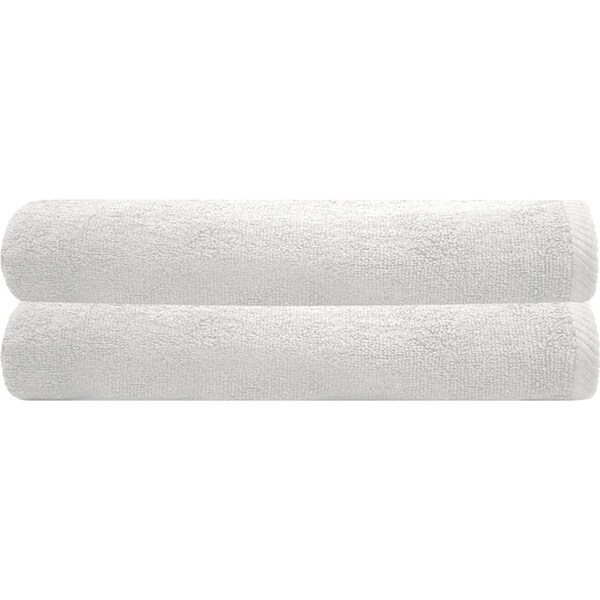 2pc Bambury Ultra soft Chateau Bath Sheet 80x160cm White Cotton Woven Home Decor