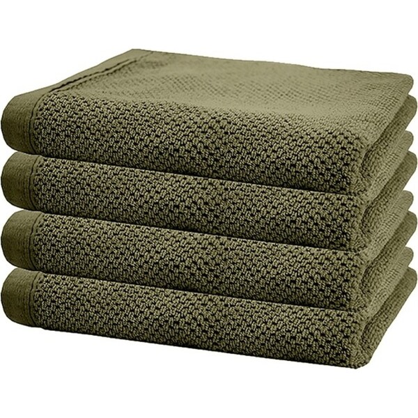 4pc Bambury Home Living soft Angove Hand Towel 40x70cm Olive 40 x 70cm
