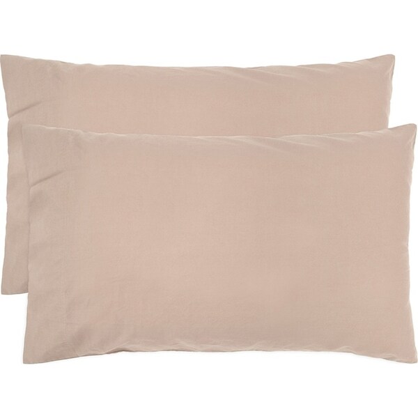 Bambury Std Temple Organic Cotton Pillowcase Pair Rosewater Woven Home Decor