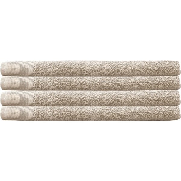 4pc Bambury Home Living Ultra soft Elvire Hand Towel Buff Cotton Woven 40cmx60cm