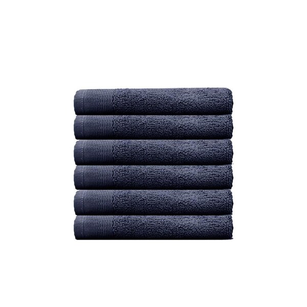 Bambury Ultra soft Elvire Face Washer Navy 33x33cm Cotton Woven Home Decor