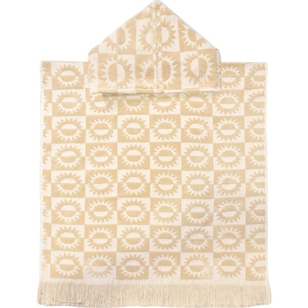 Bambury Home Living Ultra soft Sola Kids Poncho Peach Cotton Woven 60 x 60cm