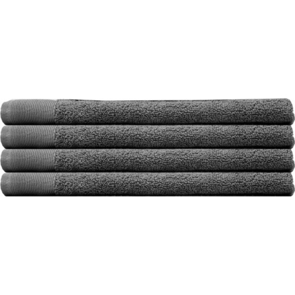 4pc Bambury Home Living Ultra soft Elvire Hand Towel Pewter 40cm x 60cm