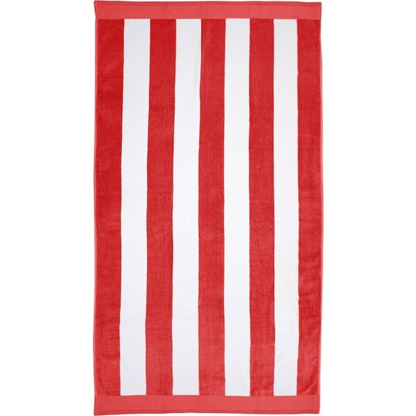 Bambury Ultra soft Durable Classic Stripe Beach Towel Poppy Cotton Home decor