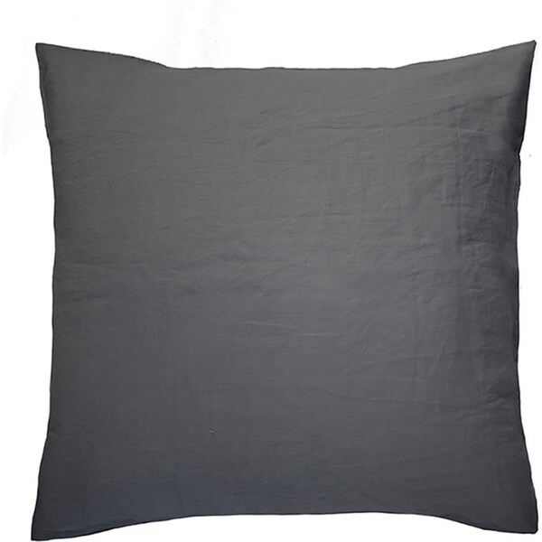 Bambury Home Living Decorative Linen Euro Pillowcase Charcoal 65 x 65cm