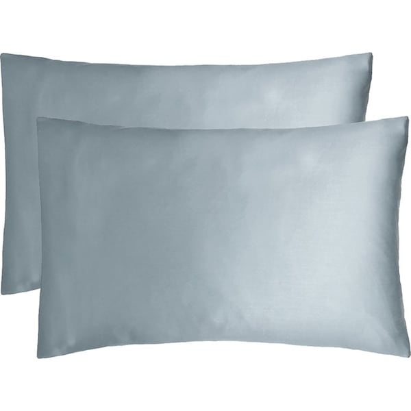 Bambury Home Living Decor Bamboo Satin Pillowcases Slate Blue 48 x 73cm
