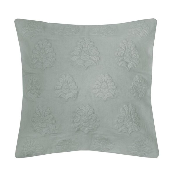 Bambury Home Decor Decorative Cora Square Cushion Eucalyptus Cotton Woven