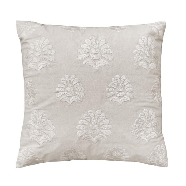 Bambury Decorative Cora Square Cushion Pebble 45 x 45cm Cotton Home Decor