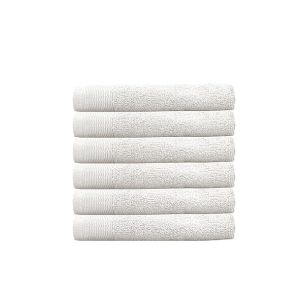 Bambury Ultra soft Elvire Face Washer Ivory 33x33cm Cotton Woven Home Decor