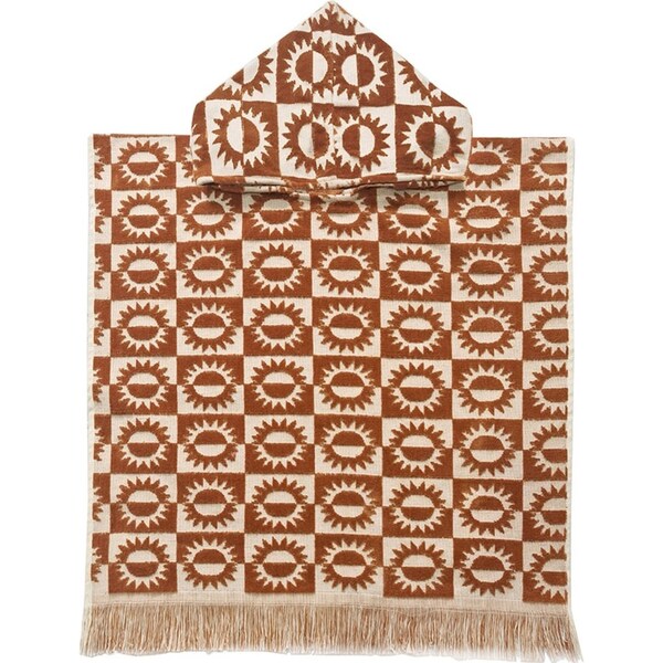 Bambury Home Living Ultra soft Sola Kids Poncho Spice Cotton Woven 60 x 60cm