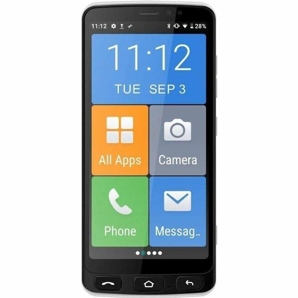IQU SMARTEasy Q50 16 GB Smartphone - 5.5" - 2 GB RAM - Android 12 (Go Edition) - 4G - Black - Bar - Unlocked SIM-free